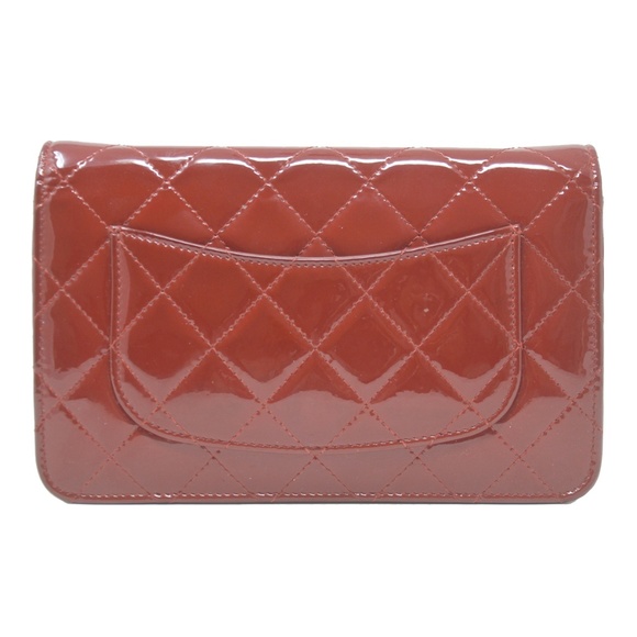 Chanel Wallet on Chain Patent Woc Red Clutch - Picture 3 of 8